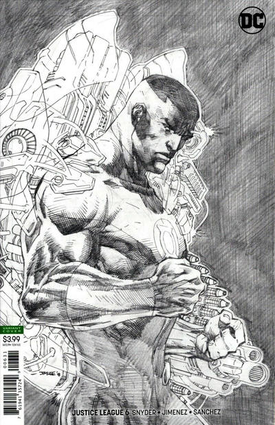 Justice League #6 1/100 Jim Lee John Stewart Green Lantern Sketch Variant (DC, 2018)