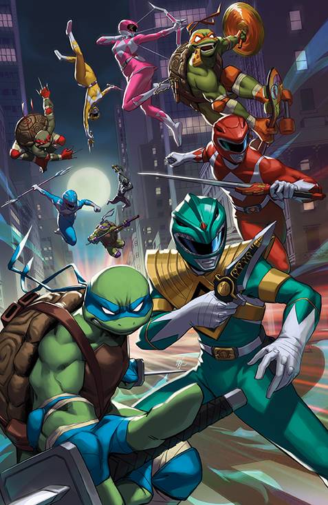Mighty Morphin Power Rangers Teenage Mutant Ninja Turtles II #1 1/250 Ejikure Virgin Art Variant (Boom! Studios/IDW, 2022)