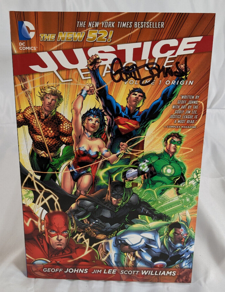 Justice League Vol 1 Origin TP (DC, 2016) - Signed - COA