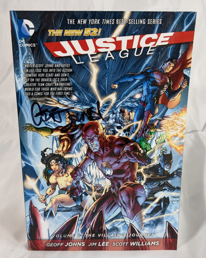 Justice League Vol 2 The Villains Journey TP (DC, 2015) - Signed - COA