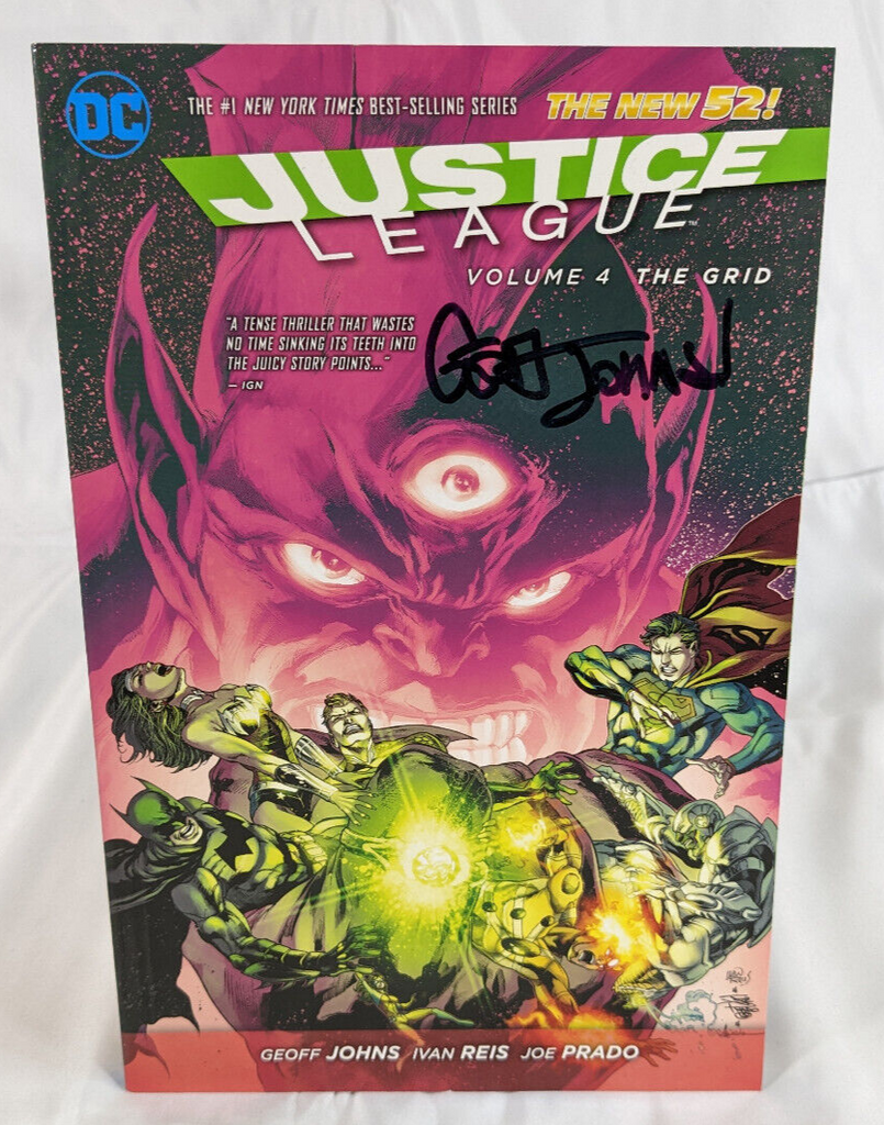 Justice League Vol 4 The Grid TP (DC, 2017) - Signed - COA