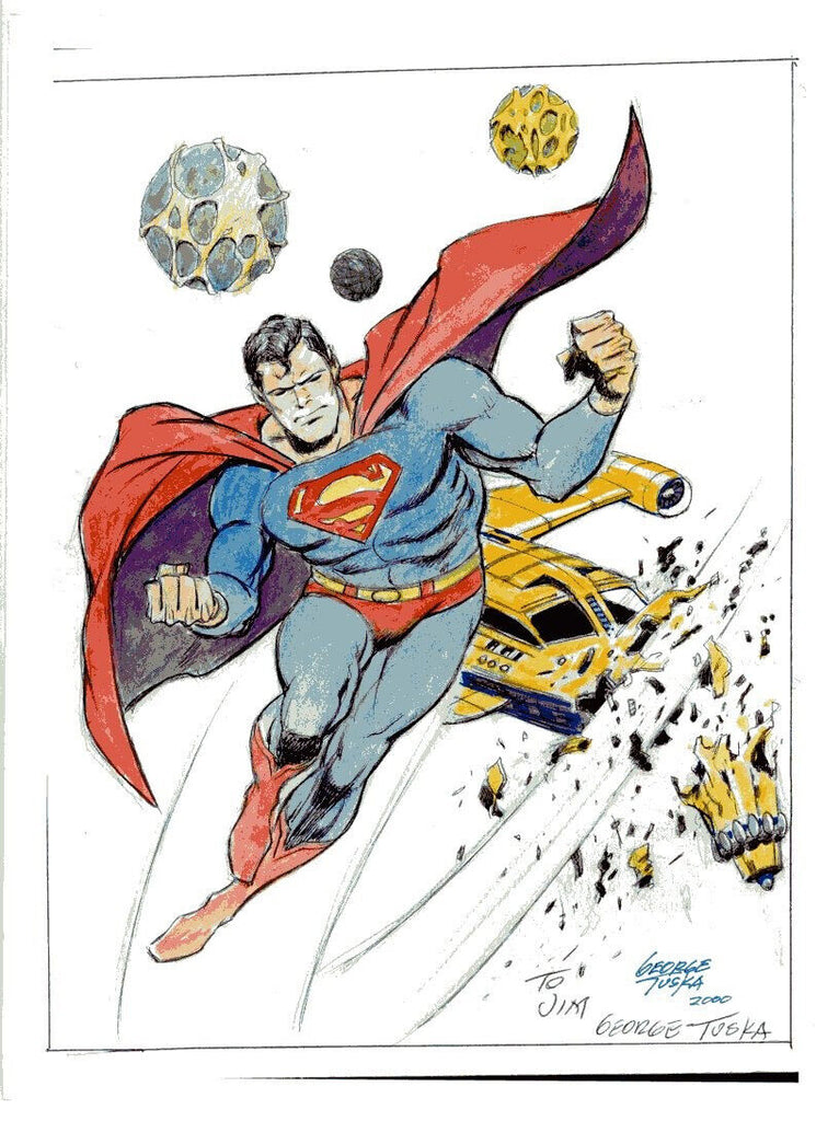 George Tuska Signed Superman Picture - 2000 - Vintage