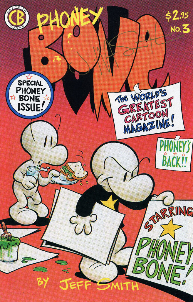 Bone #3 (Cartoon Books, 1994) - Seventh Printing - Vintage - Signed - Jeff Smith