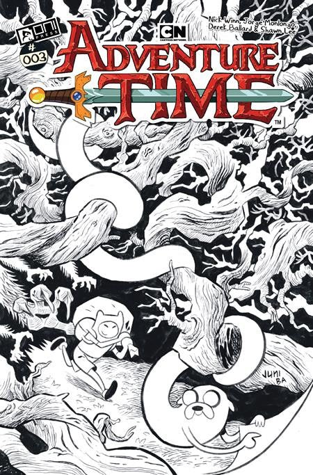 Adventure Time #3 1:50 Juni Ba Black & White Variant (Oni, 2025)