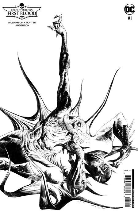 Knight Terrors First Blood #1 1:100 Jae Lee Black & White Variant (DC, 2023)