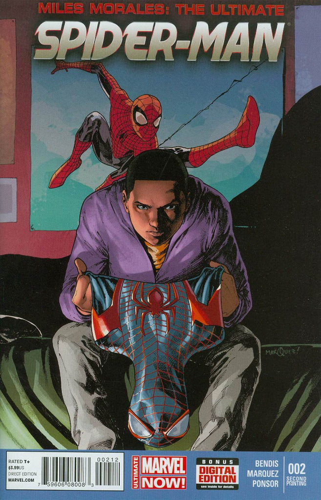 Miles Morales The Ultimate Spider-Man #2 David Marquez Second Printing Variant (Marvel, 2014)