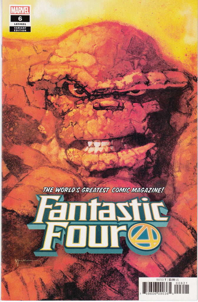 Fantastic Four #6 1/50 Bill Sienkiewicz Thing Variant (Marvel, 2019)