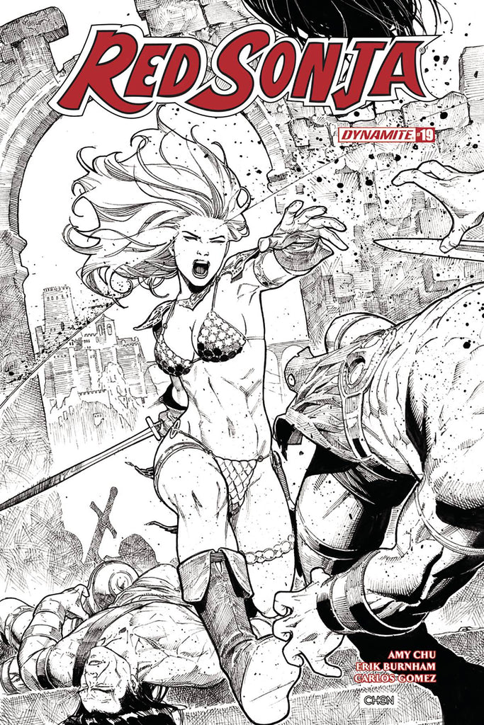 Red Sonja #19 1/20 Sean Chen Sketch Variant (Dynamite, 2018)