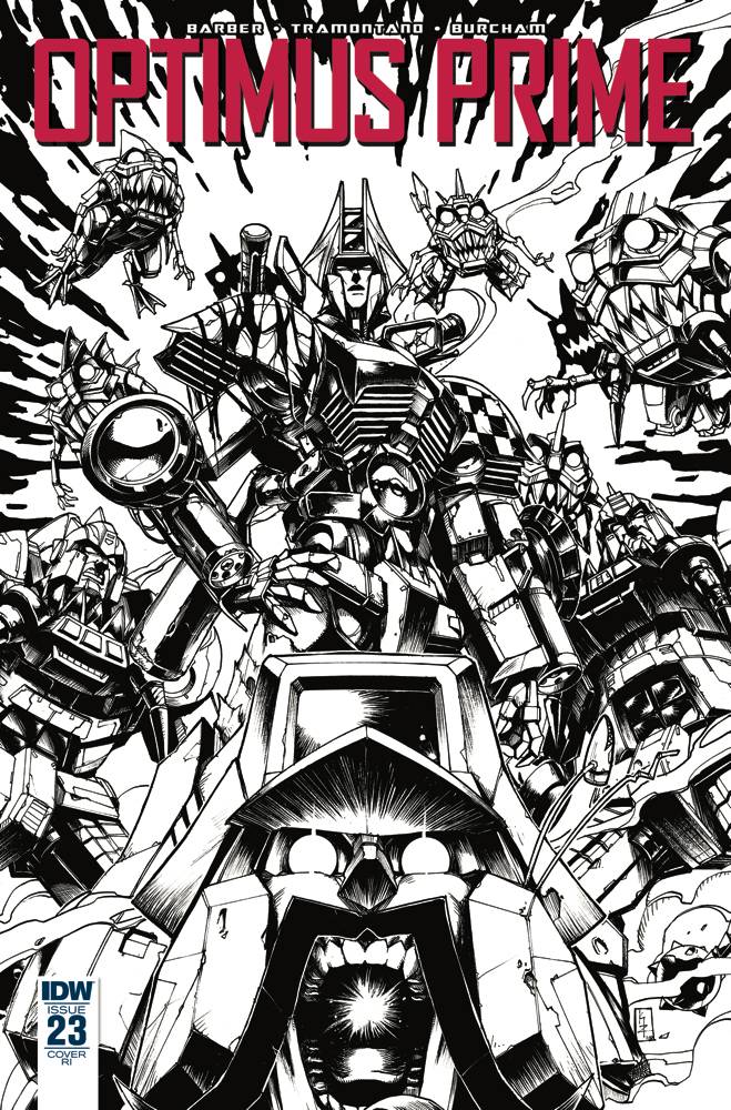 Optimus Prime #23 1/10 Kei Zama Black & White Variant (IDW, 2018)
