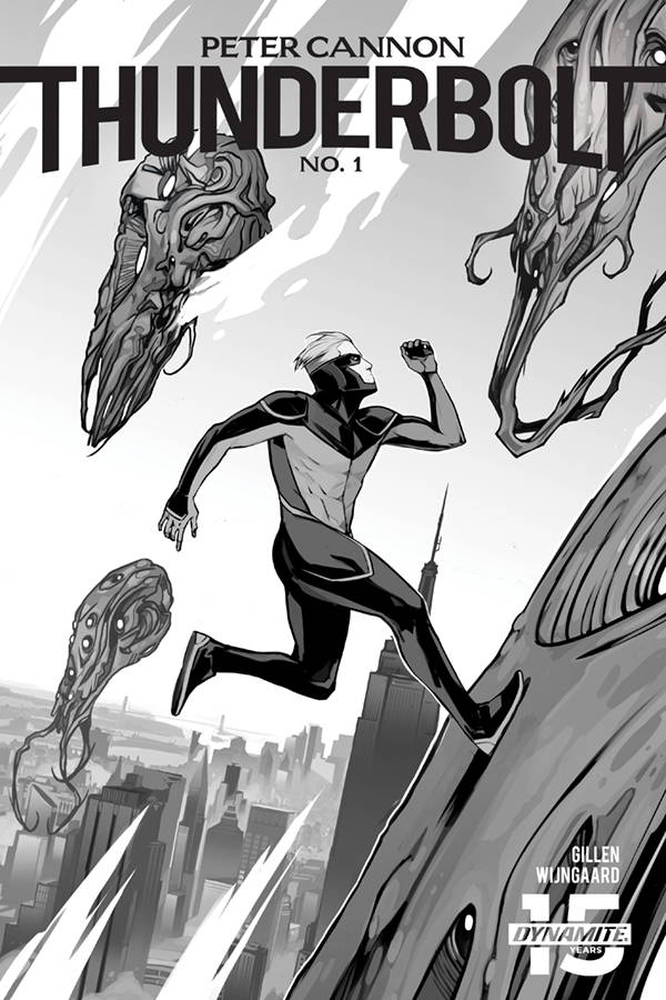 Peter Cannon Thunderbolt #1 1/10 Caspar Wijngaard Black & White Variant (Dynamite, 2019)