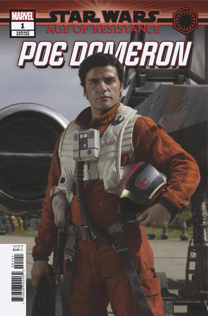 Star Wars Age of Resistance Poe Dameron #1 1/10 Oscar Isaac Movie Photo Variant (Marvel, 2019)
