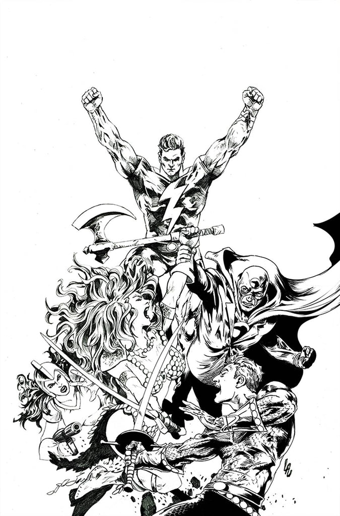 Red Sonja The Superpowers #2 1/40 Jonathan Lau Black & White Virgin Art Variant (Dynamite, 2019)