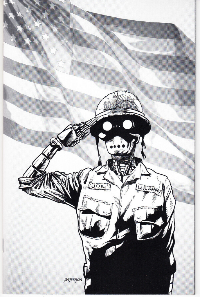 Junkyard Joe #1 Brad Anderson Coliseum of Comics Exclusive Black & White Veteran's Edition Virgin Art Variant (Image, 2022)