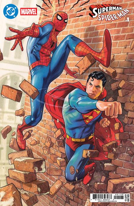 DC MARVEL SUPERMAN SPIDER-MAN #1 (ONE SHOT) CVR P JOSHUA MIDDLETON CARD STOCK VAR