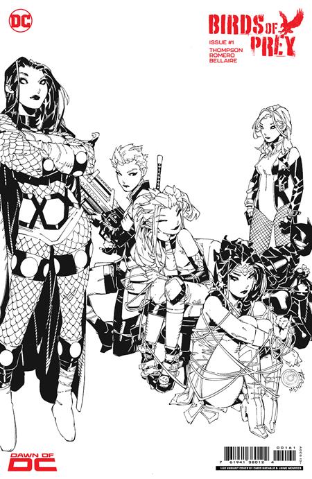 Birds of Prey #1 1/50 Chris Bachalo Black & White Card Stock Variant (DC, 2023)