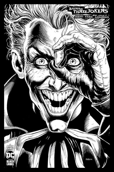 Batman Three Jokers #3 1/100 Jason Fabok Black & White Variant (DC, 2020)