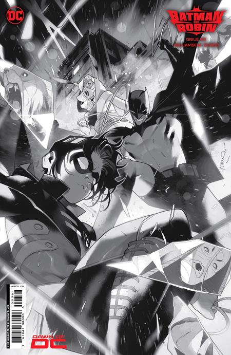 Batman And Robin #3 1/100 Simone Di Meo Black & White Card Stock Variant (DC, 2023)