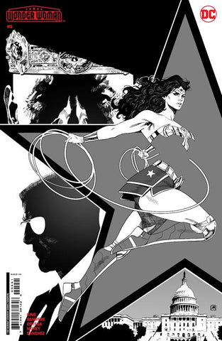 Wonder Woman #5 1/50 Daniel Sampere Black & White Card Stock Variant (DC, 2024)