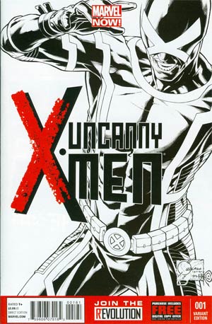 Uncanny X-Men #1 1/150 Joe Quesada Black & White Variant (Marvel, 2013)