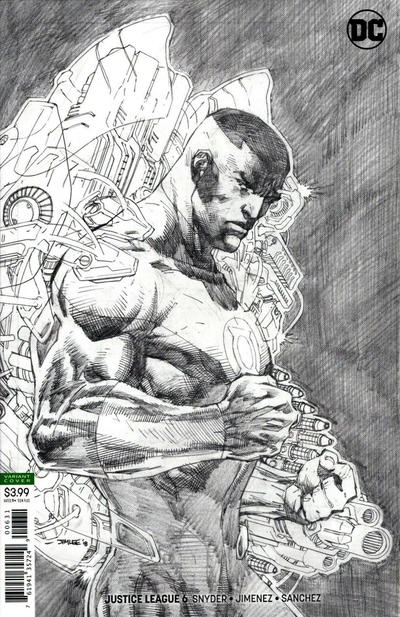Justice League #6 1/100 Jim Lee John Stewart Green Lantern Sketch Variant (DC, 2018)