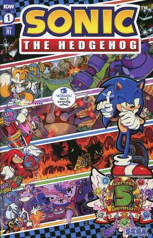 Sonic The Hedgehog #1 Fifth Anniversary Edition 1/50 Jonathan Gray Variant (IDW, 2023)