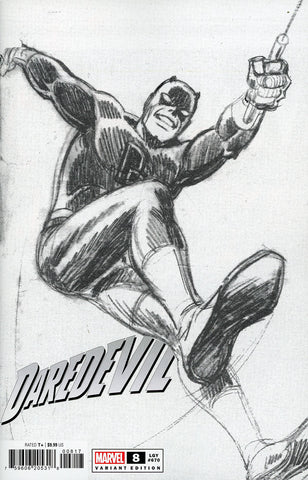 Daredevil #8 1/50 John Romita Sr. Hidden Gem Sketch Variant (Marvel, 2024)