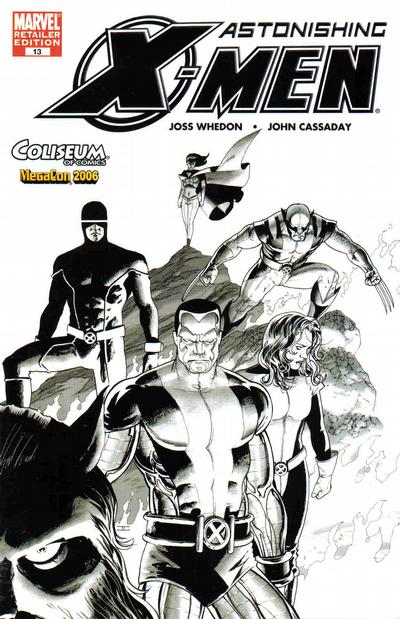 Astonishing X-Men #13 John Cassaday Coliseum of Comics MegaCon 2006 Black & White Variant (Marvel, 2006)