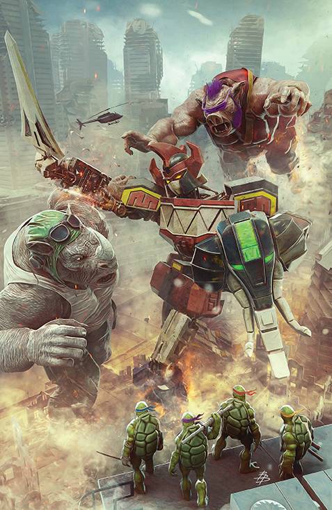 Mighty Morphin Power Rangers Teenage Mutant Ninja Turtles II #1 1/200 Bjorn Barends Virgin Art Variant (Boom! Studios/IDW, 2022)