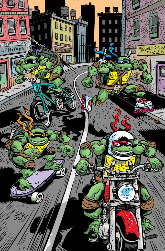 Teenage Mutant Ninja Turtles Saturday Morning Adventures #2 1/25 Jim Lawson Virgin Art Variant (IDW, 2023)