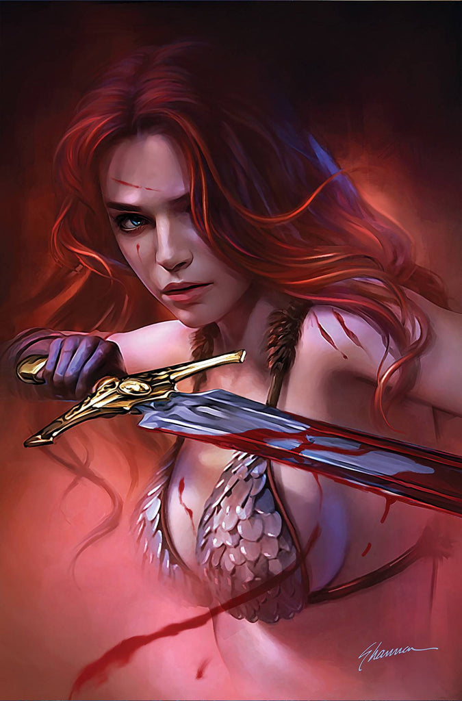 Red Sonja #1 1/200 Shannon Maer Virgin Art Foil Variant (Dynamite, 2023)