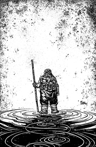 Teenage Mutant Ninja Turtles #150 1/50 Kevin Eastman & Sophie Campbell Virgin Art Black & White Variant (IDW, 2024)