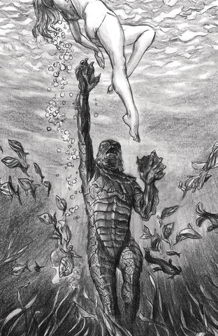 Universal Monsters Creature From The Black Lagoon Lives! 1/75 Alex Ross Virgin Art Sketch Variant (Image, 2024)