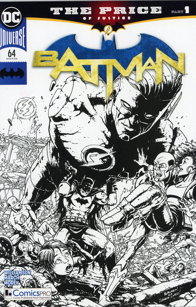 Batman #64 Chris Burnham ComicsPro Black & White Variant (DC, 2019)