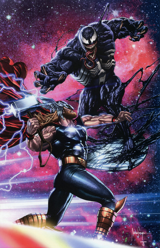 Thor #27 Mico Suayan Big Time Collectibles Exclusive Thor vs Venom Virgin Art Variant (Marvel, 2022) - 1 of 1000