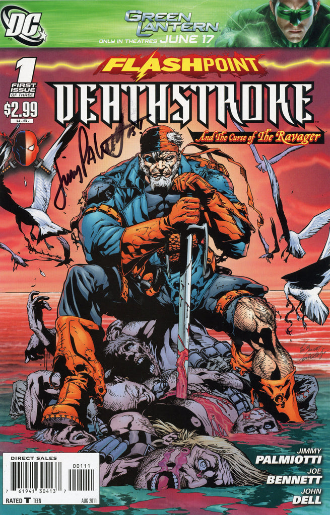 Flashpoint: Deathstroke & the Curse of the Ravager #1 Joe Bennett Cover (DC, 2011) - Signed