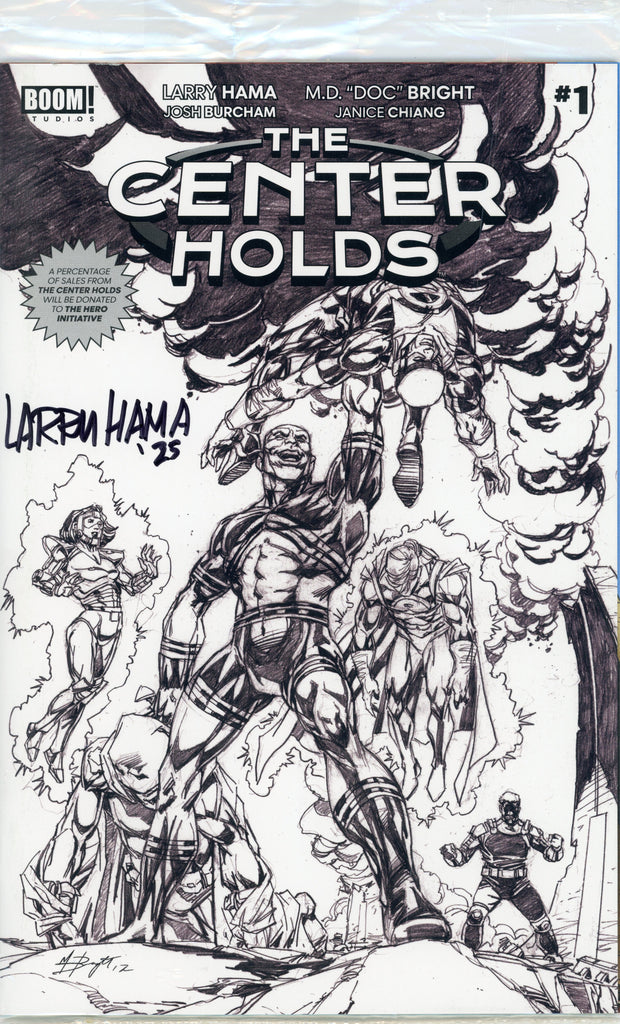 The Center Holds #1 1:50 M. D. Bright Sketch Variant (BOOM!, 2026) - Signed - Larry Hama - Sealed
