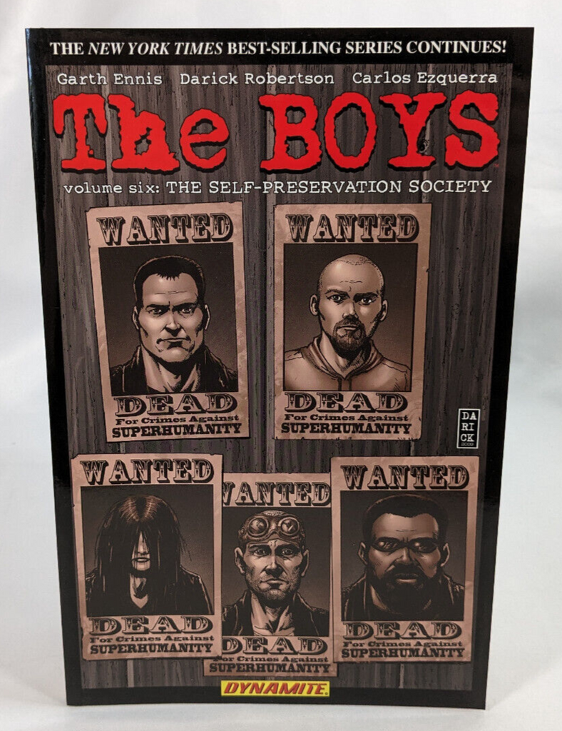 The Boys Vol 6 The Self-Preservation Society Signed Edition TP (Dynamite, 2018)