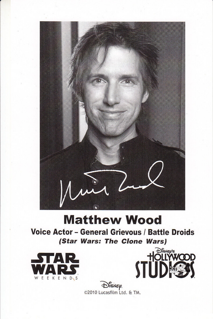 Disney's Star Wars Weekends 2010 Matthew Wood Pre-Print Signed Photo - General Grievous