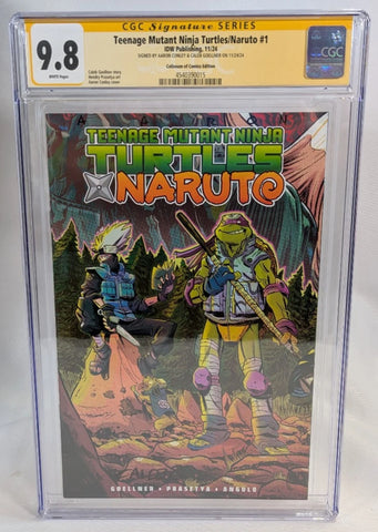 Teenage Mutant Ninja Turtles x Naruto #1 Aaron Conley Coliseum of Comics Variant - CGC 9.8 - Signed 2x - 1 of 500 Copies