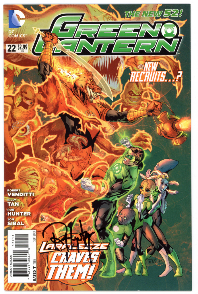 Green Lantern #22 (DC, 2013) - Signed - Rob Hunter