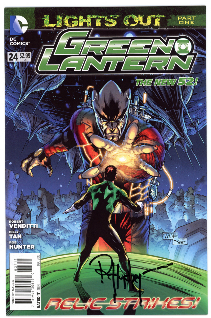 Green Lantern #24 (DC, 2013) - Signed - Rob Hunter