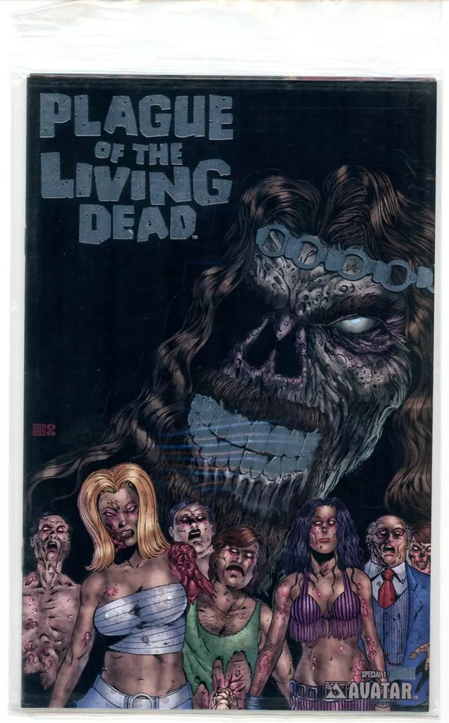 Plague of the Living Dead Special #1 Platinum Foil Edition w/Signed Poster (Avatar, 2007) - Sealed - COA