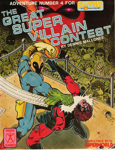 Champions RPG Adventure #4 The Great Super Villain Contest (Hero Games, 1984) - Vintage