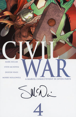 Civil War #4 (Marvel, 2006) - Signed - Steve McNiven