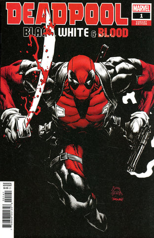 Deadpool Black White & Blood #1 1:25 Ryan Stegman Variant (Marvel, 2021)