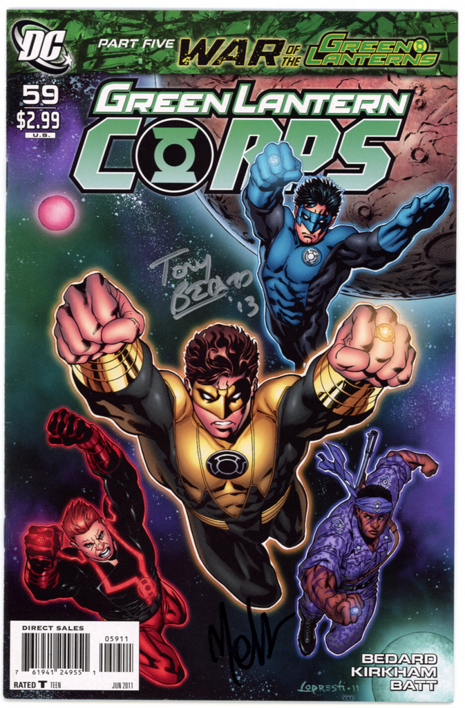 Green Lantern Corps #59 (DC, 2011) - Signed - Tony Bedard - Tyler Kirkham