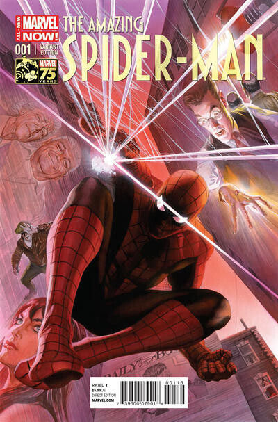 Amazing Spider-Man #1 1:75 Alex Ross 75th Anniversary Variant (Marvel, 2014)