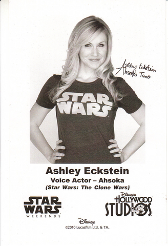 Disney's Hollywood Studios Star Wars Weekends 2010 Ashley Eckstein Pre-Print Signed Photo - Ahsoka Tano