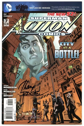 Action Comics #7 Rags Morales Cover (DC, 2012) - Signed