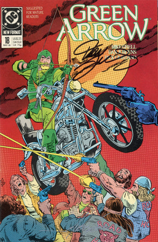 Green Arrow #18 (DC, 1989) - Vintage - Signed w/COA - Dan Jurgens